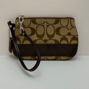 Coach Brown Wristlet
